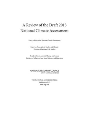 cover image of A Review of the Draft 2013 National Climate Assessment